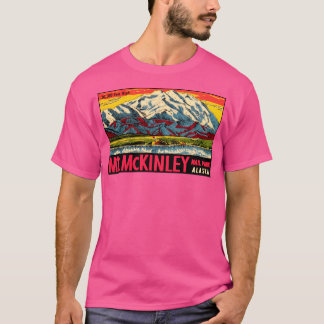 Mt Mckinley Denali Nationalpark Alaska Vintage Tr T Shirt