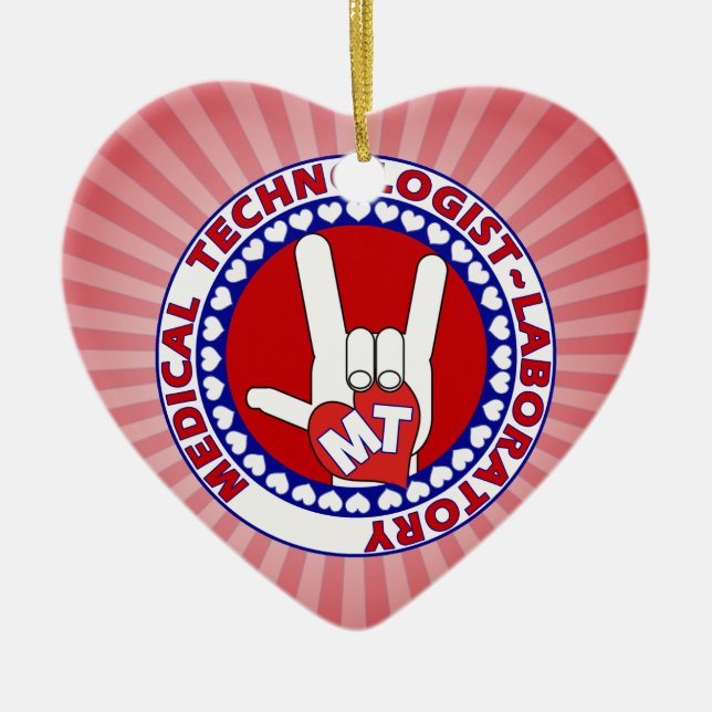 MT MEDICINSK TEKNIK I KÄRLEK ASL LABORATORIUM JULGRANSPRYDNAD KERAMIK (Framsidan)