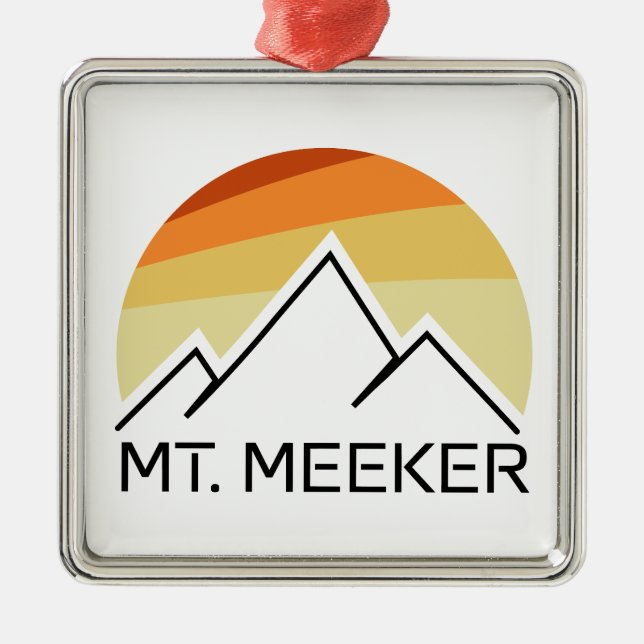 Mt. Meeker Colorado Retro Julgransprydnad Metall (Framsidan)