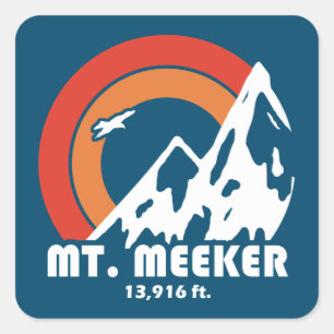 Mt. Meeker Colorado Sol Eagle Fyrkantigt Klistermärke