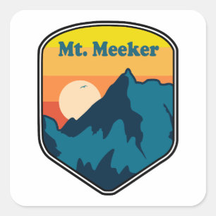 Mt. Meeker Colorado Sunrise Fyrkantigt Klistermärke