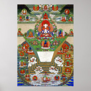 Mt. Meru och Buddhist Universe Poster