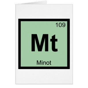 Mt - Minot North Dakota Kemi Periodiska Systemet Hälsningskort