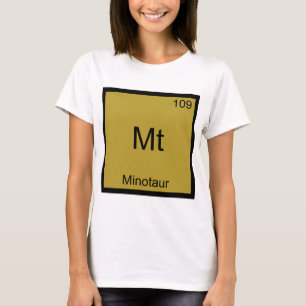 Mt - Minotaur Rolig T-Shirt med Kemiskt Element Sy