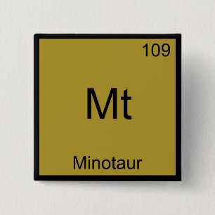 Mt - Minotaur Rolig T-Shirt med Kemiskt Elemente-s Knapp