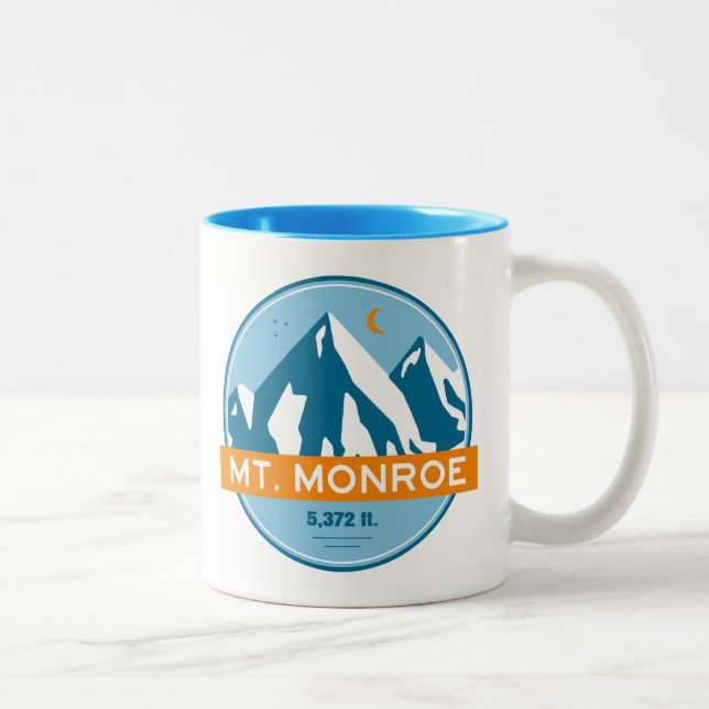 Mt. Monroe New Hampshire Stjärnor Måne Två-Tonad Mugg (Höger)