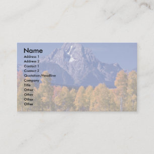 Mt Moran, Grand Teton National Park, Wyoming Visitkort