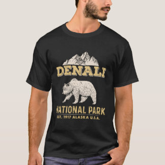Mt Mount Denali Nationalpark Alaska Bear T Shirt