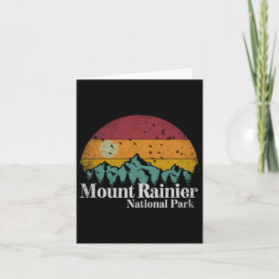 Mt Mount Rainier nationalpark Retro Stil Hiking Kort
