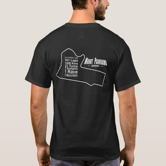 Mt Panorama - Bathurst Track Karta T Shirt (Baksida)