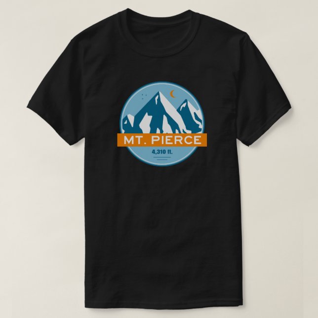 Mt. Pierce New Hampshire Stjärnor Måne T Shirt (Design framsida)