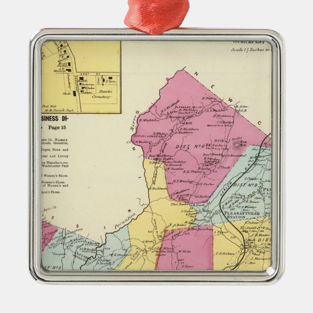 Mt Pleasant, Town Julgransprydnad Metall (Framsidan)