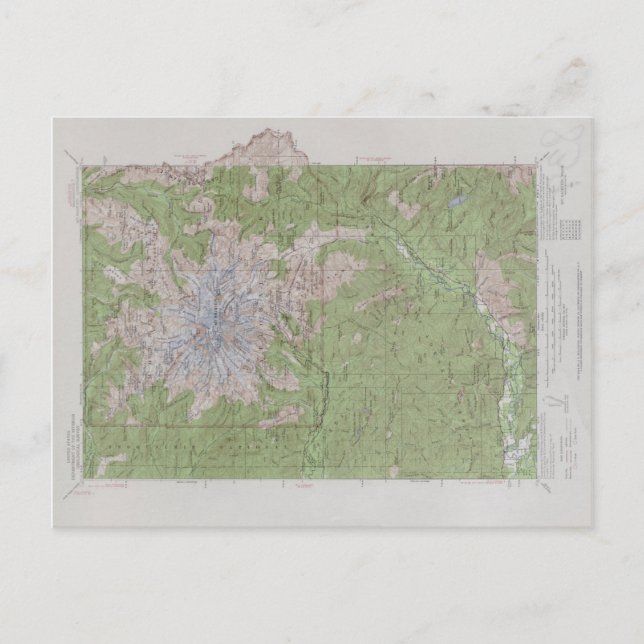 Mt. Rainier (1924) Vykort (Framsida)