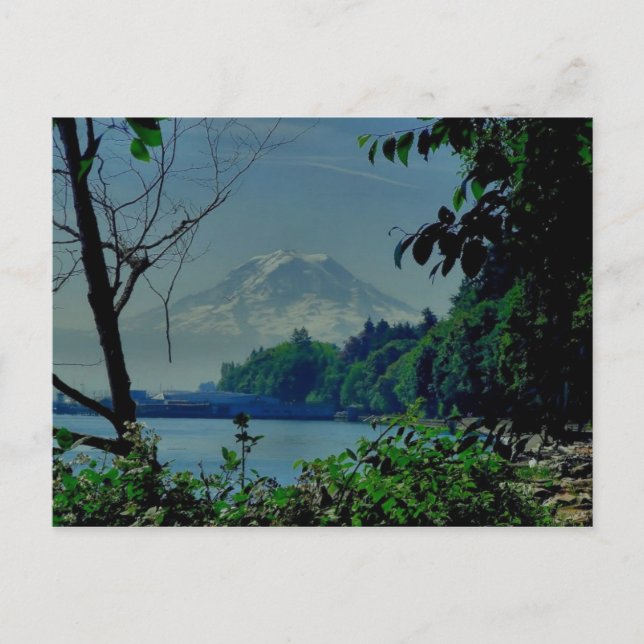 Mt. Rainier från Owen Beach Vykort (Framsida)