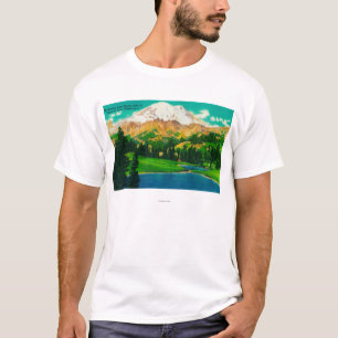 Mt. Rainier från Tipsoo Sjö vid Chinook Pass Tee Shirt