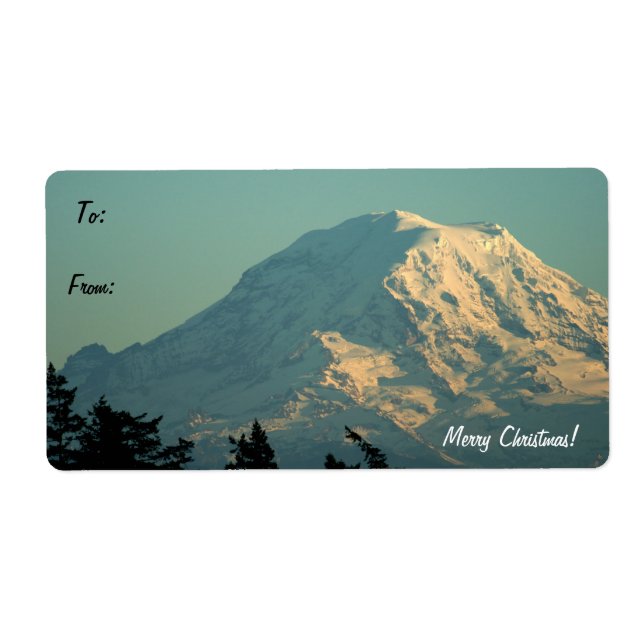 Mt. Rainier Gift Märkre-etikett Fraktsedel (Framsidan)