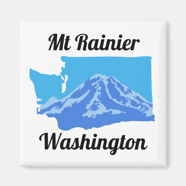 Mt Rainier Magnet - Färg (Framsidan)