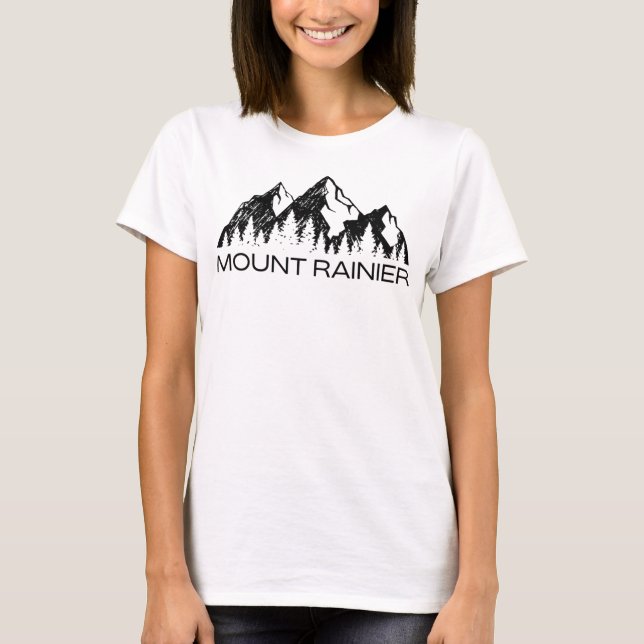 Mt Rainier Mount Rainier National Park Washington T Shirt (Framsida)