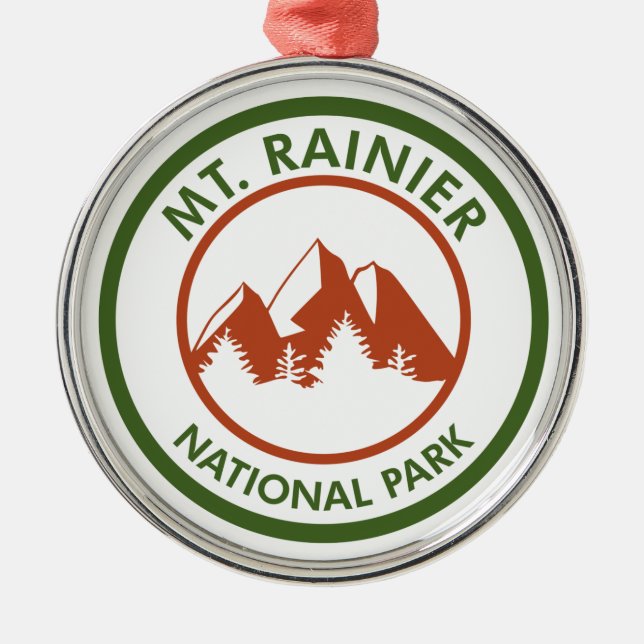 Mt. Rainier National Park Julgransprydnad Metall (Framsidan)