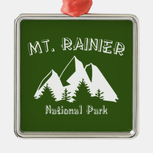 Mt Rainier National Park Julgransprydnad Metall