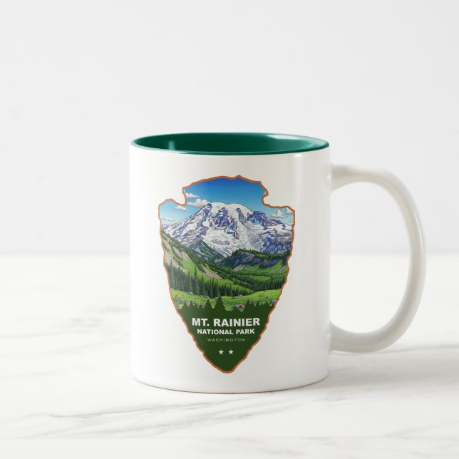 Mt. Rainier National Park Pilspets Två-Tonad Mugg (Höger)