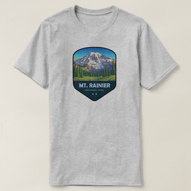 Mt. Rainier National Park Shield T Shirt (Design framsida)