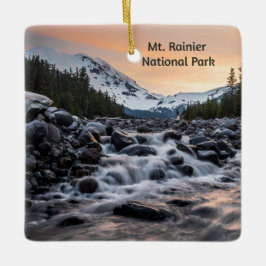 Mt. Rainier National Park Souvenir Julgransprydnad Keramik