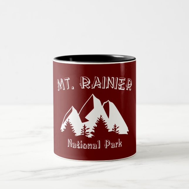 Mt Rainier National Park Två-Tonad Mugg (Center)