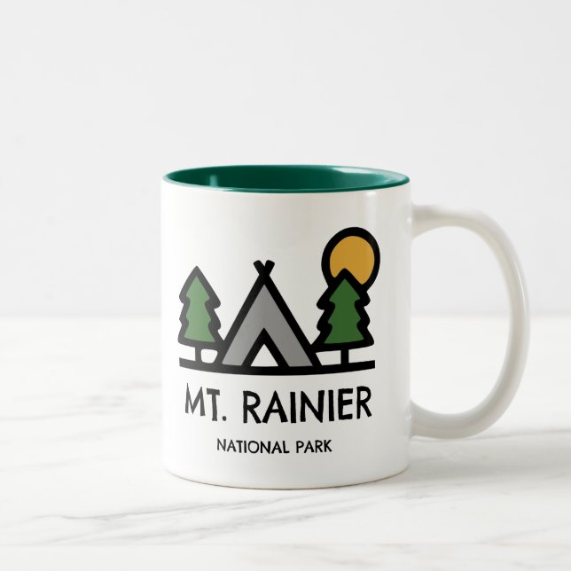 Mt Rainier National Park Två-Tonad Mugg (Höger)