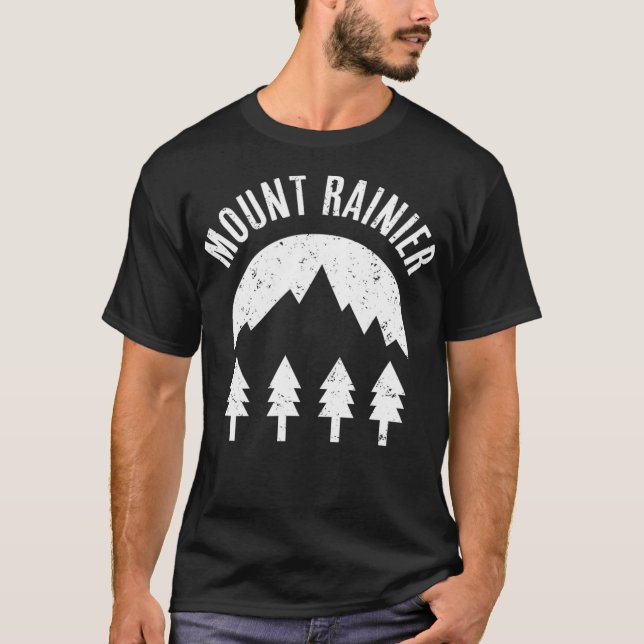 Mt Rainier National Park Washington Mount Rainier T Shirt (Framsida)