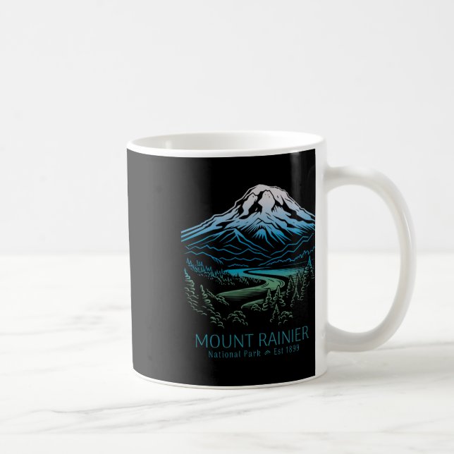 Mt. Rainier Nationalpark Vandring Camping Berg  Kaffemugg (Höger)