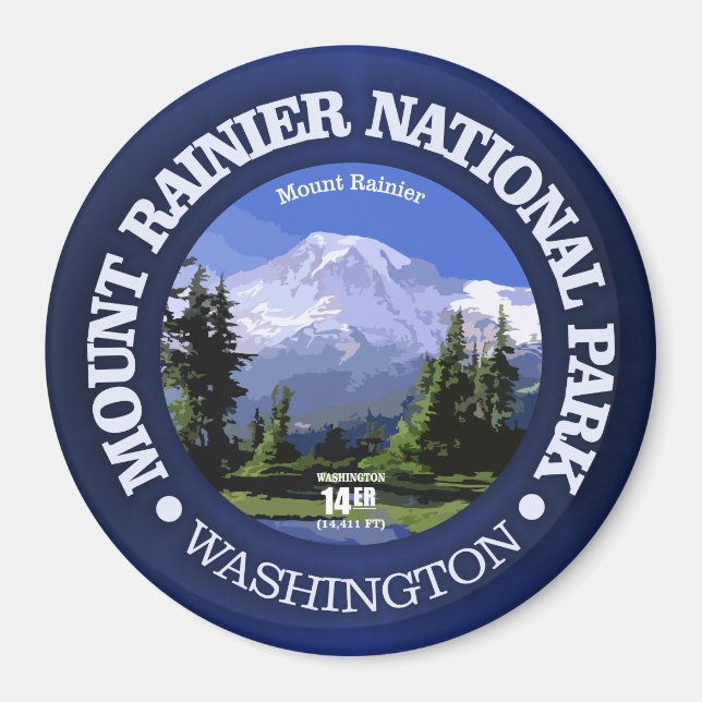 Mt Rainier NP Magnet (Framsidan)