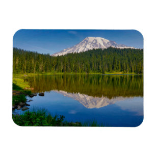 Mt. Rainier och Reflection Sjö Magnet