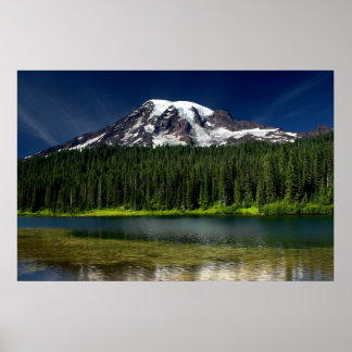 Mt. Rainier och Reflection Sjö Poster