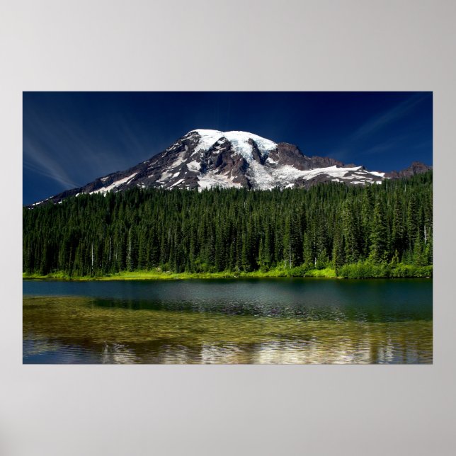 Mt. Rainier och Reflection Sjö Poster (Framsidan)