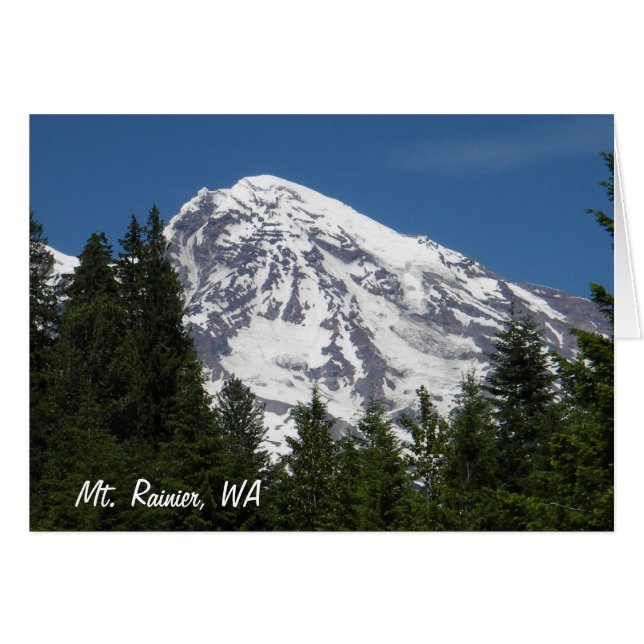 Mt Rainier Paridise Blank Card Hälsningskort (Framsidan Horizontal)