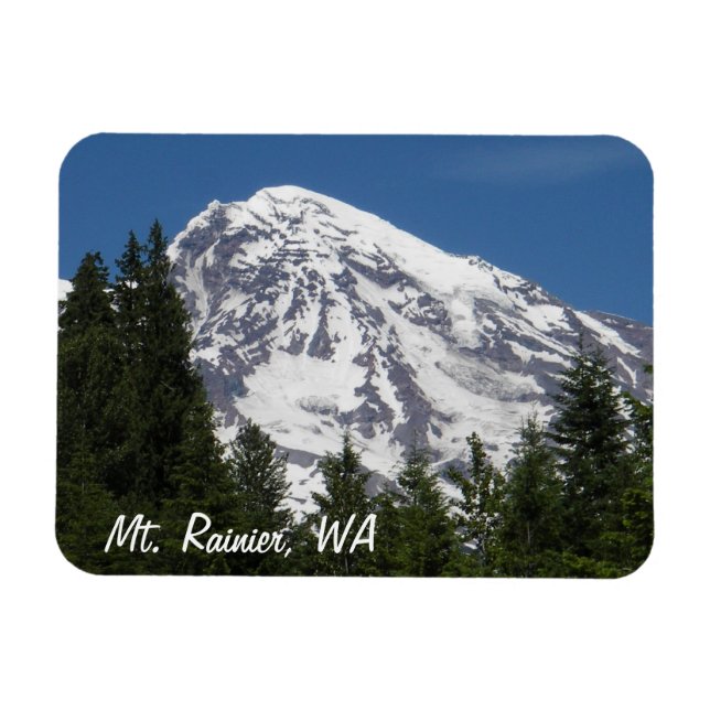 Mt. Rainier Premium Magnet (Horisontell)