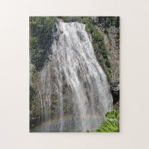 Mt Rainier Regnbåge vid Narada Falls Pussel