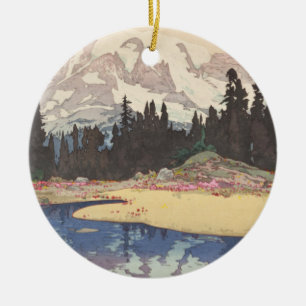 Mt. Rainier (Reniya-Yama) American Series Hiroshi Julgransprydnad Keramik