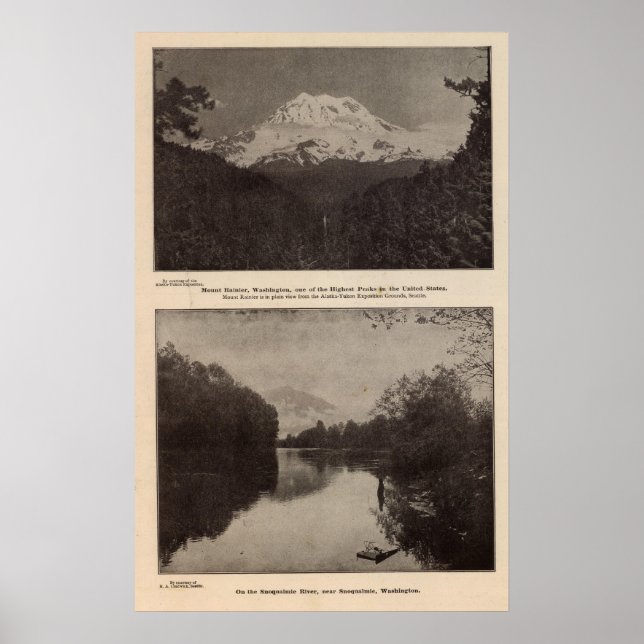 Mt Rainier Snoqualmie R Poster (Framsidan)