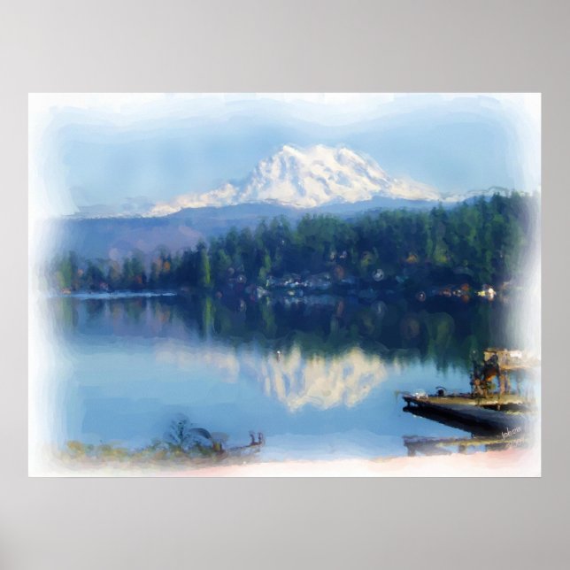 Mt. Rainier Spegel Poster (Framsidan)