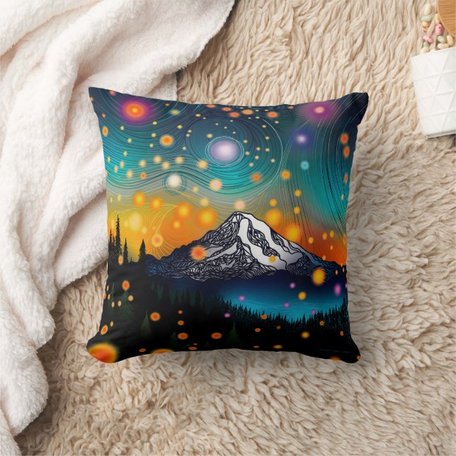 Mt. Rainier Starry Himlar Kudde (Filt)