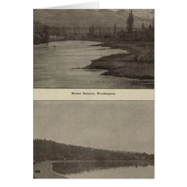 Mt Rainier Steilacoom Beach Hälsningskort (Framsidan)