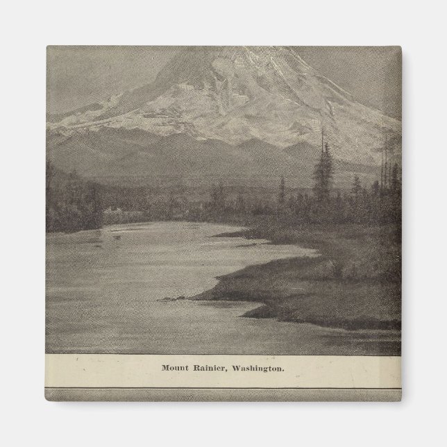 Mt Rainier Steilacoom Beach Magnet (Framsidan)