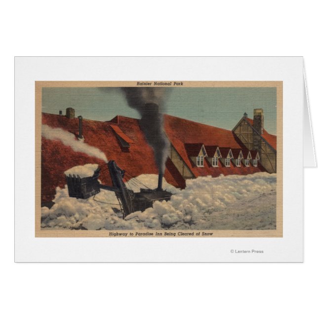 Mt. Rainier, WA - Paradise Inn Hälsningskort (Framsidan Horizontal)