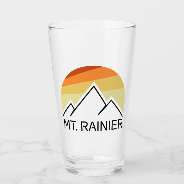 Mt. Rainier Washington Retro Glaskopp (Framsida)