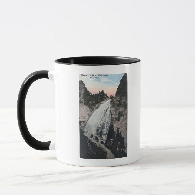 Mt. Rainier, Washington - View of Sluiskin Falls Mugg (Vänster)