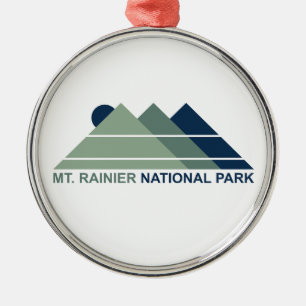 Mt. Rainiers nationalpark Mountain Sol Julgransprydnad Metall