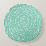 MT Reversible to Lighter Blommigt Garland Mönster Rund Kudde<br><div class="desc">Den vackra Vintagen Heirloom Blommigt Garland Swirl Bröllop Vintage Blommigt Garland Bröllop bröllopsinbjudningar Söta illustrerade Vintage blommigt och inslag ge bröllop denna elegant och  outdoorsy känsla. Herr Pillows med ett trendig garland snurrar för extra bekvämlighet och klokhet - så roligt! Turkos trendig bröllop färg. ></div>