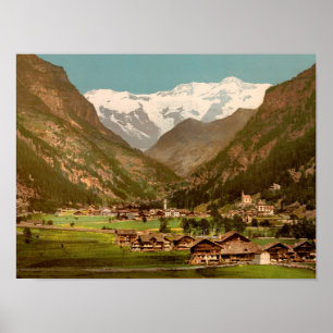 Mt Rosa Monte Rosa Gressoney Italien Poster